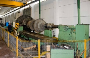 Tornitura rotore turbina vapore 40 MW
