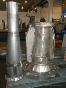 Construction stainless steel pressurized piping adapters for gas combustors with pressure test and CE certification