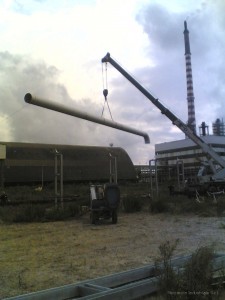 Realizzazione tubazione di scarico acque reflue decantatore in acciaio inossidabile