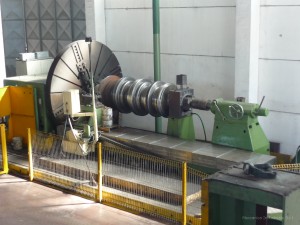 CNC lathe mod. Zerbst with ECS CNC 4801, machining diameter 3500 mm x 12000 mm, max load 20 tons