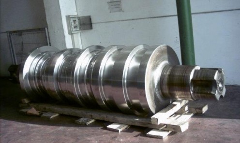 CNC turning lamination cylinder made of graphitic casted steel for railway rails mill