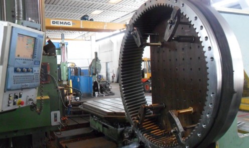 Machining ring gear planetary gearbox LOHMANN for wind turbine