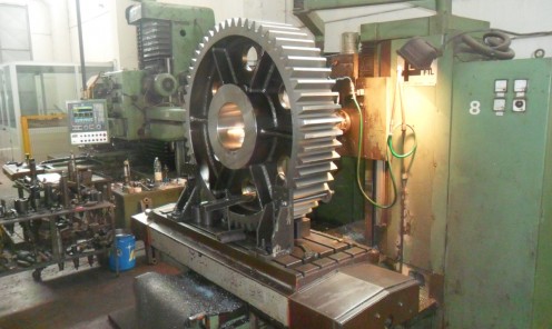 Machining ring gear for hoisting winch gearbox