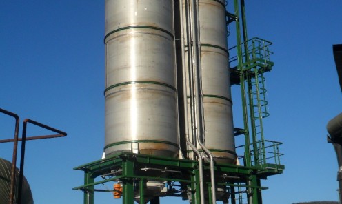 Construction and installation of storage and dosing system for sodium carbonate