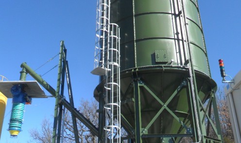 Construction and installation storage and dosing silos for cements