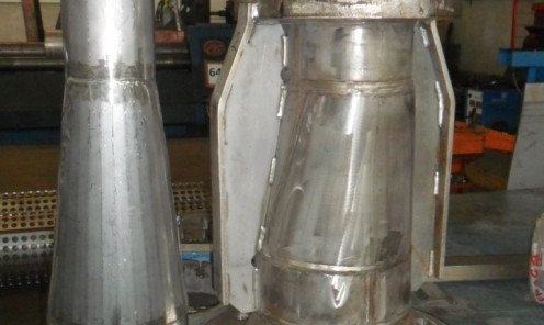 Costruzione tubazioni adattatori in pressione per combustori gas in acciaio inossidabile collaudate e certificate CE
