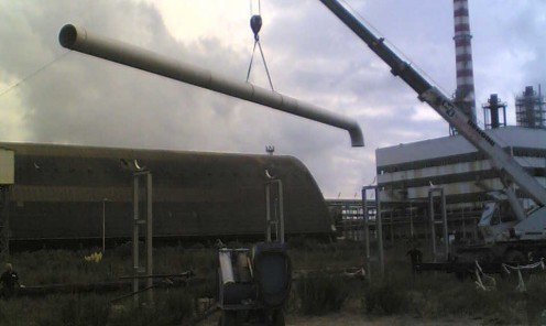 Realisation of settling tank discharge water stainless steel pipe