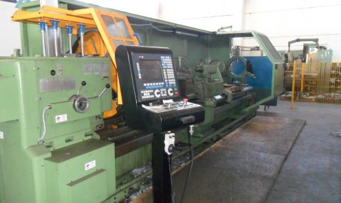 CNC lathe mod. Potisje with FAGOR CNC 8050, machining diameter 1200 mm x 4000 mm